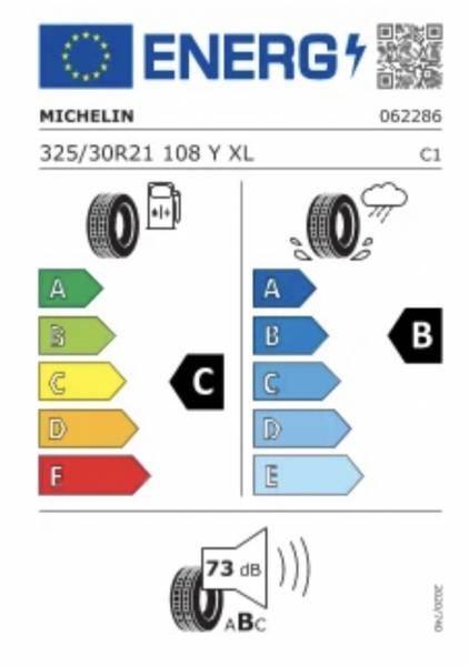 Pneus neuf 325 / 30 r 21. 108y michelin super sport bmw